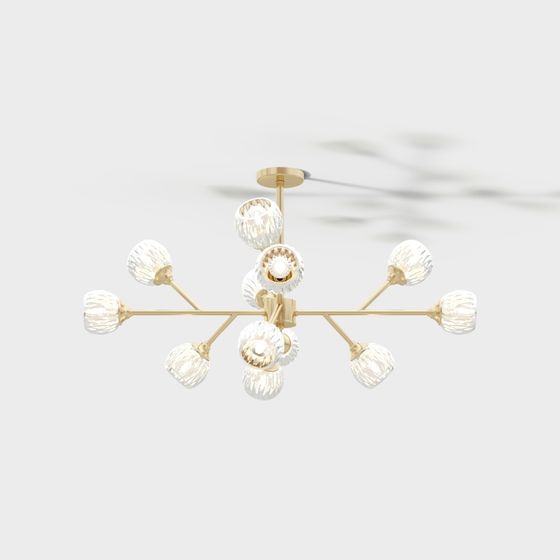 Elegant Crystal Pendant Light 3D model