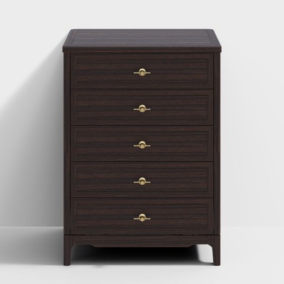 Vintage Chest of Drawers 3D model for Contemporary Spaces