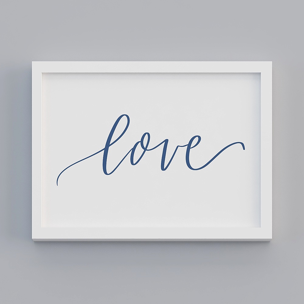 Quadro-Love Lettering Marinho-Rachel Moya.skp