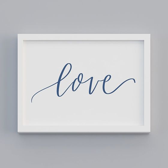 Quadro-Love Lettering Marinho-Rachel Moya.skp