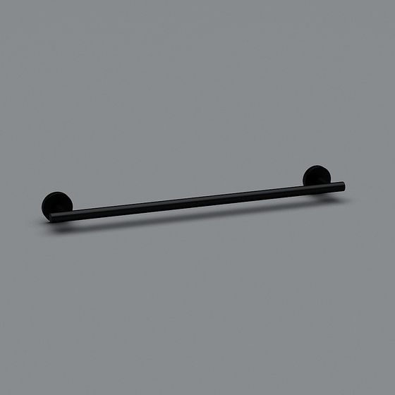 Modern Black Towel Bar 3D Model
