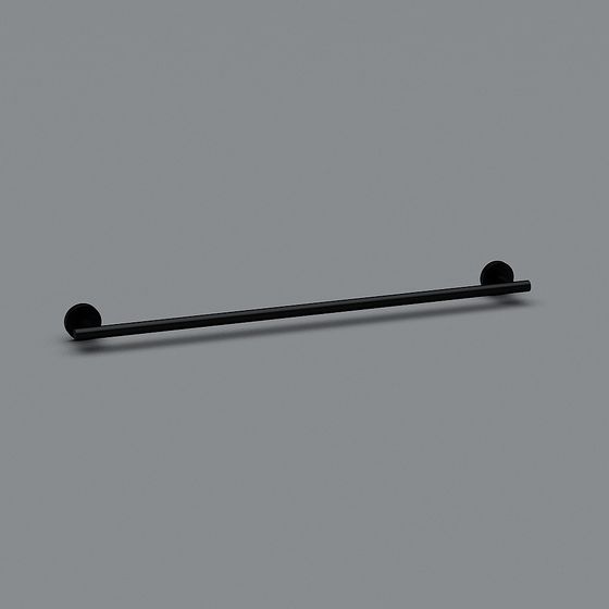 Black Modern Towel Bar 3D Model