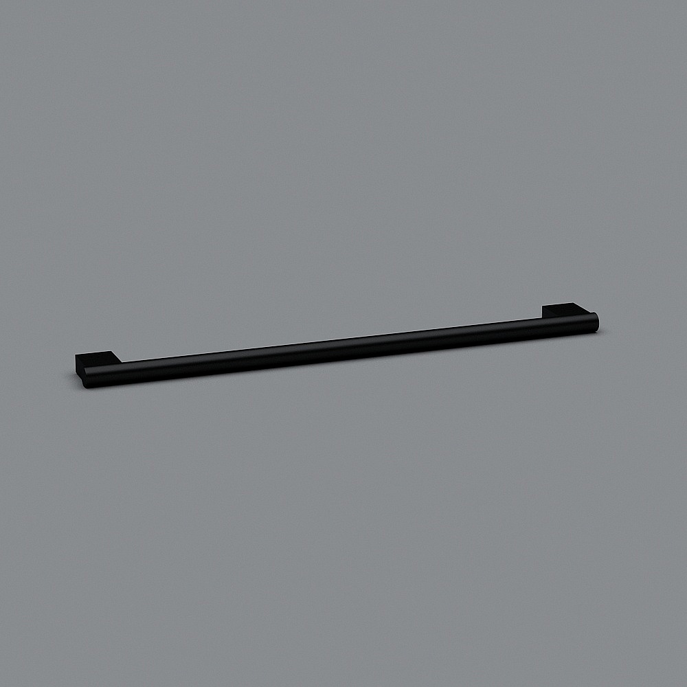 Elegant Black Metal Hanging Rod 3D model