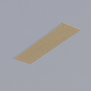 Light beige rectangular flooring plank with natural grain texture on grey background
