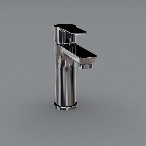 Futuristic Low-Polygon Faucet 3D model