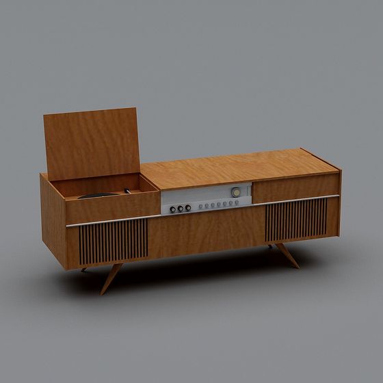 Vintage Record Player 3D model