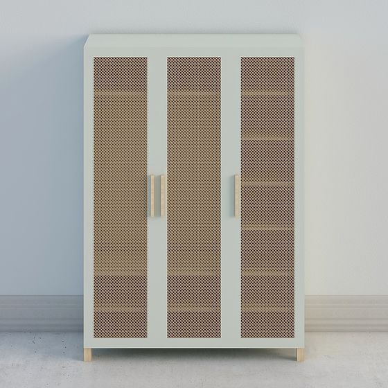 Stylish Mesh Wardrobe 3D Model for Contemporary Interiors