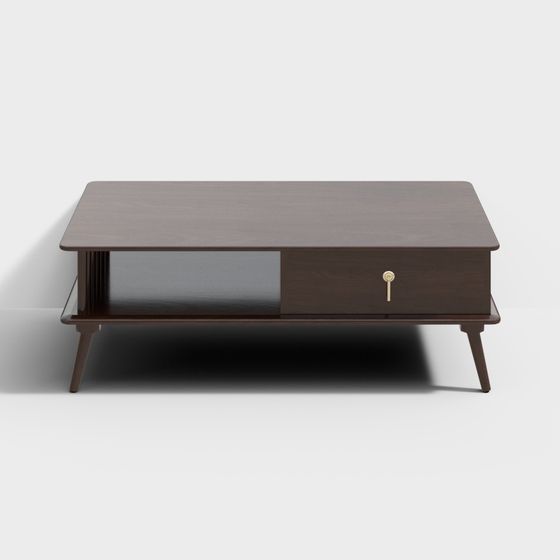 Elegant Low-Poly Coffee Table 3D Model