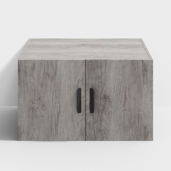 Wooden Texture Storage Cabinet 3D model