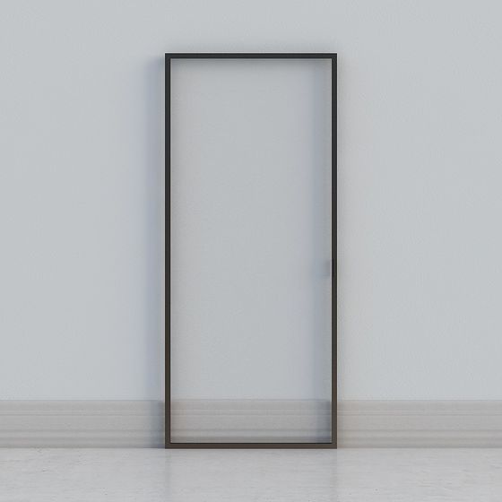 Sleek Minimalist Glass Door 3D model