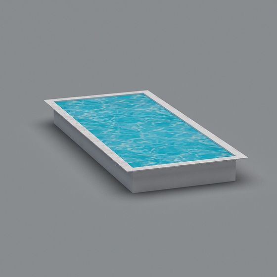 Stylish Low-Poly Swimming Pool 3D model