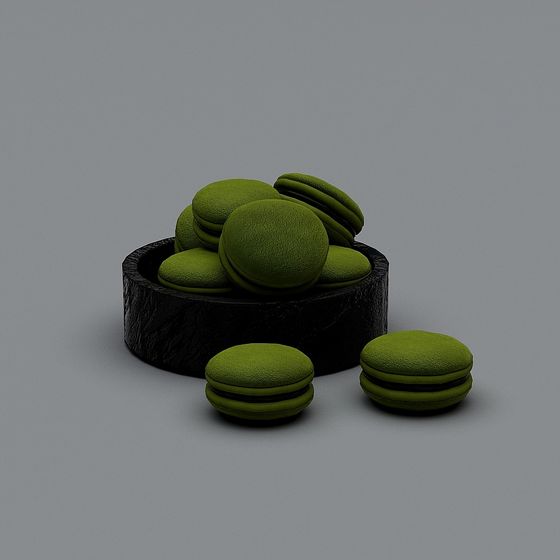 Elegant Macaron Collection 3D Model
