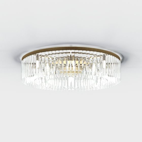 Crystal Halo Ceiling Light 3D model for Stylish Interiors