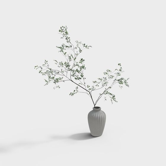Nature's Rhythm Minimalist Vase 3D Model for Creative Projects