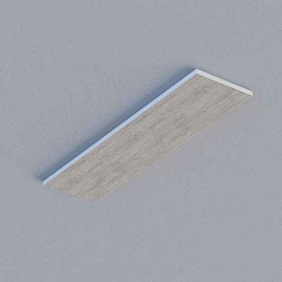 Frameless Honeycomb Panel 3D Model in Gray