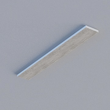 Modern white rectangular ceiling light with textured panel on grey background