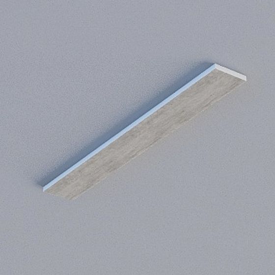 Modern white rectangular ceiling light with textured panel on grey background
