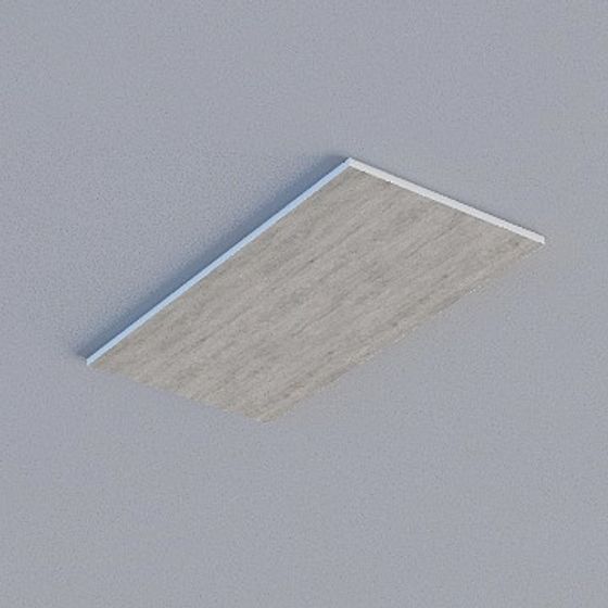 Gray Frameless Honeycomb Panel 3D Model