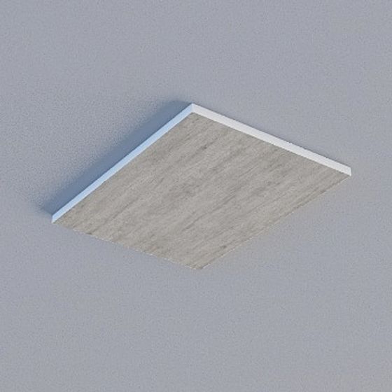 Frameless Honeycomb Panel 3D Model - Gray Textured Design