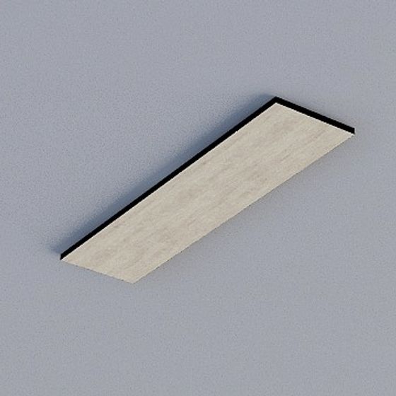 Gray Frameless Honeycomb Panel 3D Model