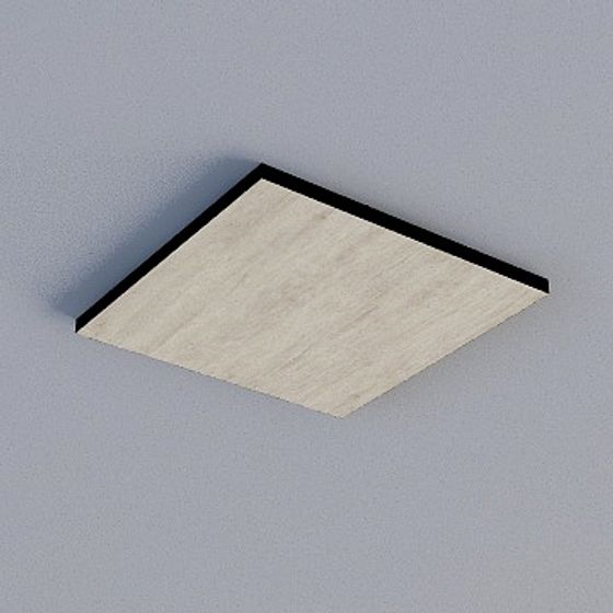 Frameless Gray Honeycomb Panel 3D Model