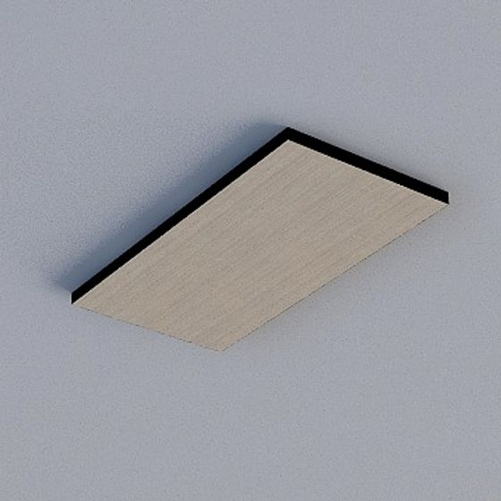 Gray Frameless Honeycomb Panel 3D Model