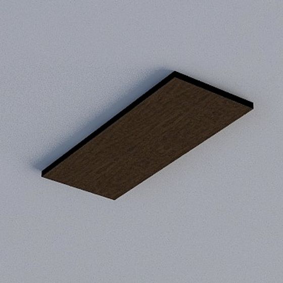 Standard Gray Frameless Honeycomb Panel 3D Model