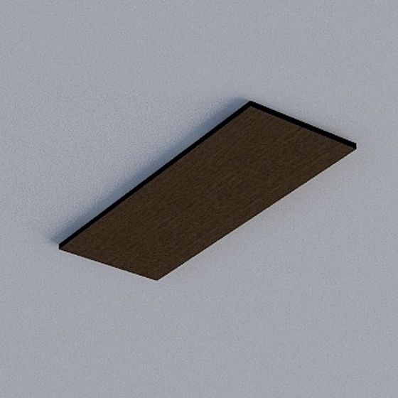 Frameless Honeycomb Panel 3D Model in Gray