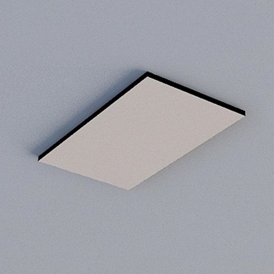 Frameless Honeycomb Panel 3D Model in Gray