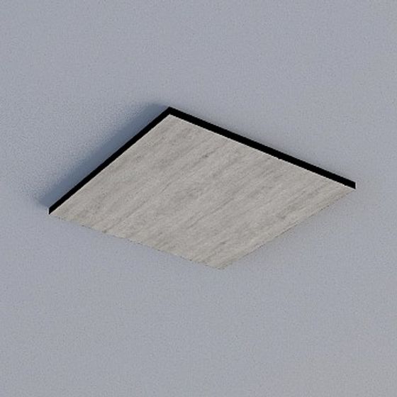 Gray Frameless Honeycomb Panel 3D Model