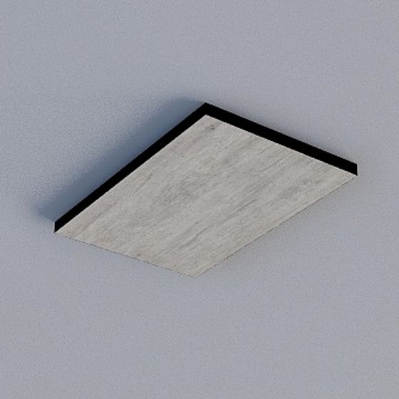 Frameless Honeycomb Panel 3D Model in Gray