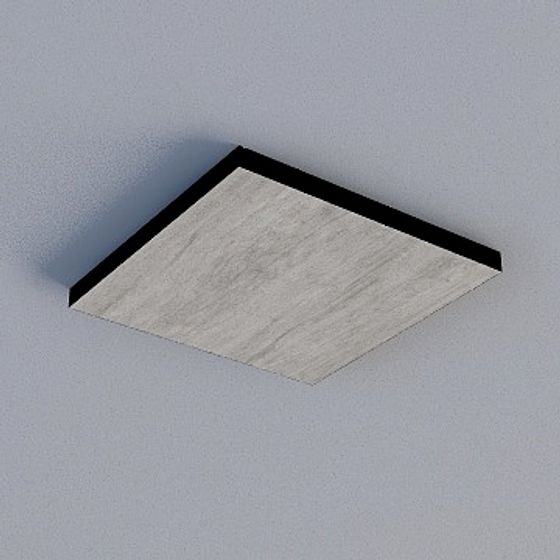 Frameless Honeycomb Panel 3D Model in Gray