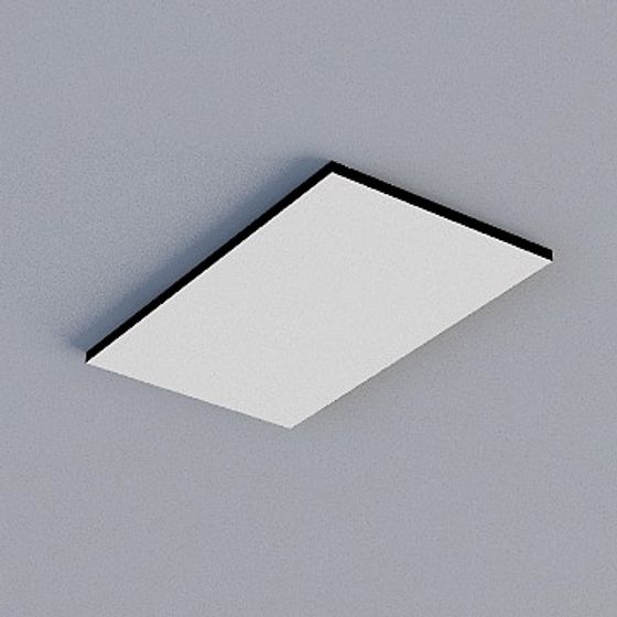 Frameless Honeycomb Panel in Soft Off-White