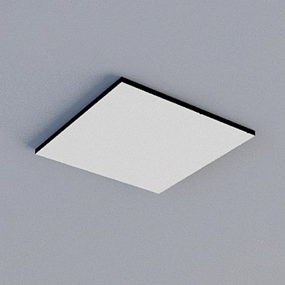 Frameless Honeycomb Panel 3D Model in Soft Off-White