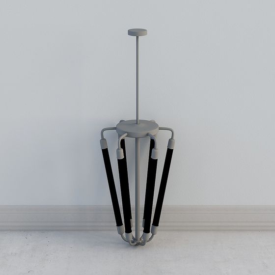 Stylish Suspended Lamp Fixture 3D model