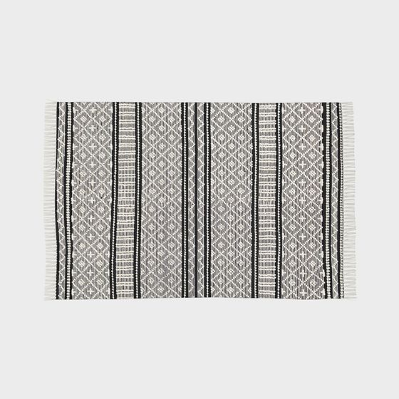 Black Tassel Carpet 3D Model for Farmhouse Style