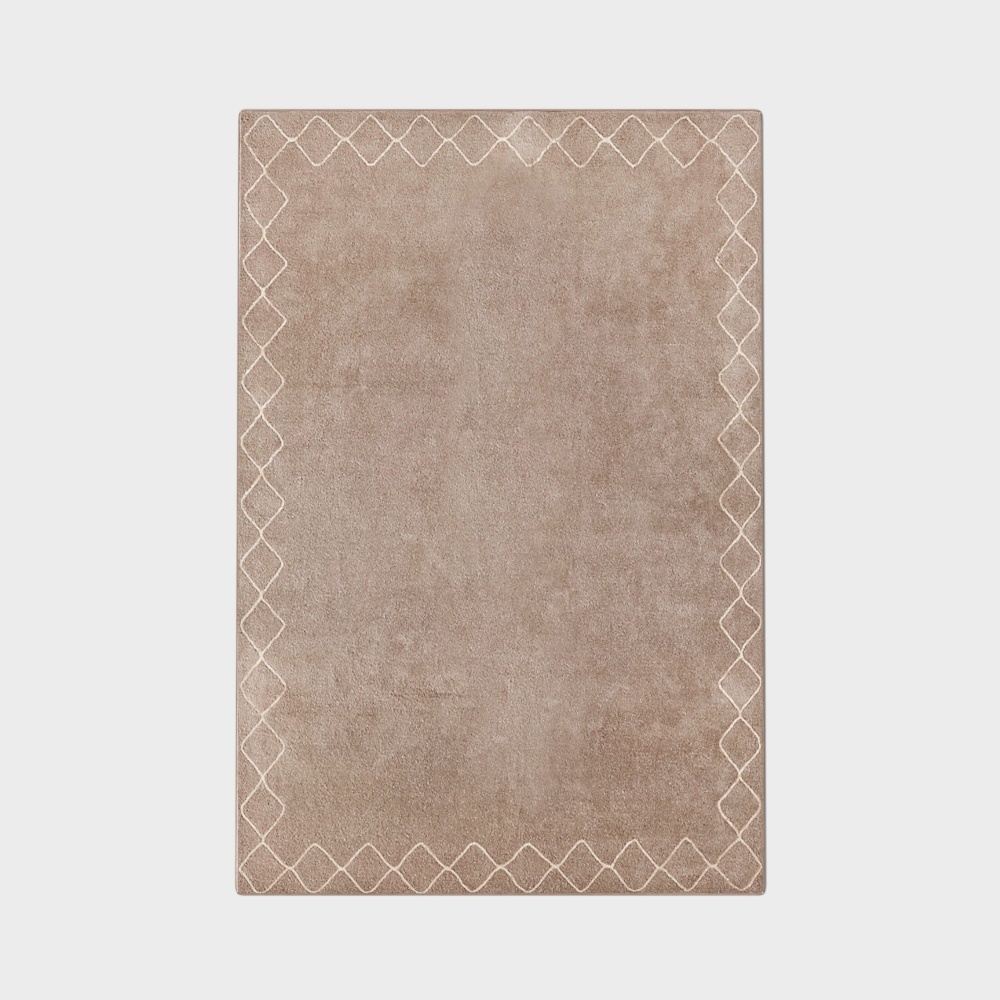 Stylish Low-Polygon Carpet 3D Model – Beige Wool Texture