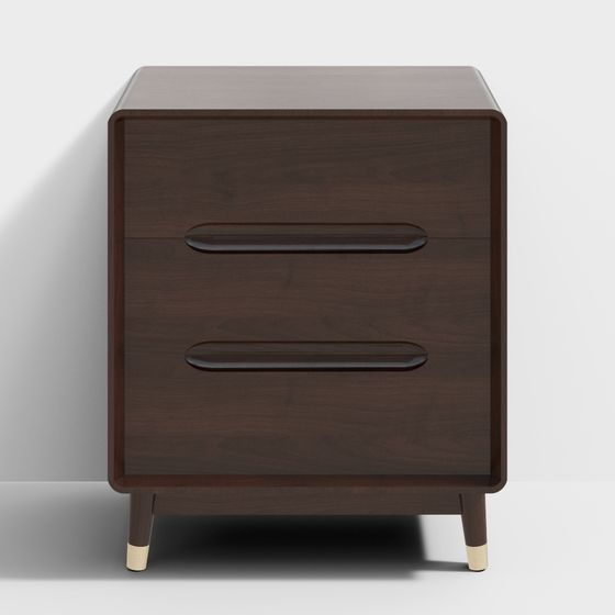 Stylish Low-Poly Nightstand 3D model