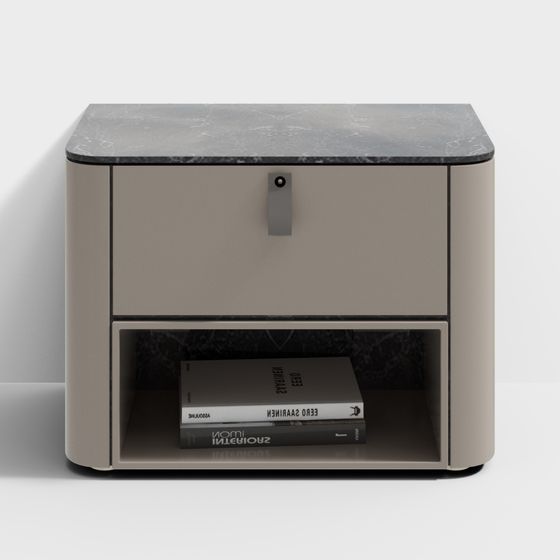Modern Minimalist Nightstand 3D model
