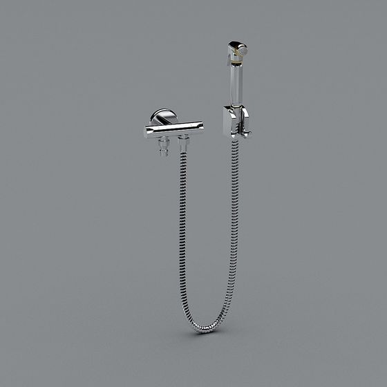 Stylish Low-Polygons Showerhead 3D model