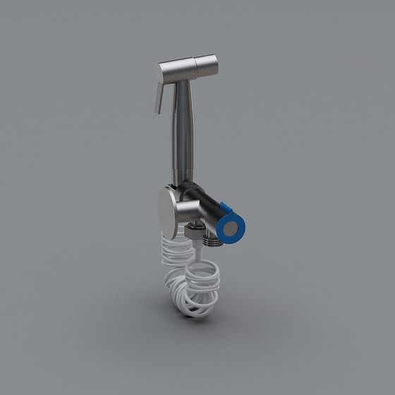 Modern Blue Toilet Washer Faucet 3D Model for Bathrooms