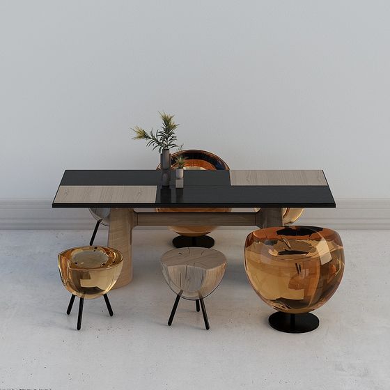 Future Dining Table 3D model for Creative Projects