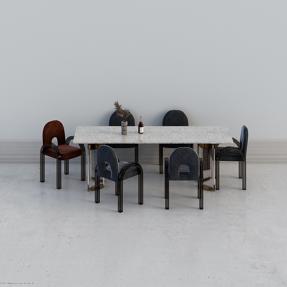 Modern dining room - dining table and chair combination