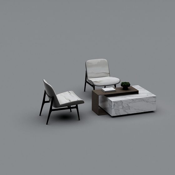Elegant Minimalist 3D Furniture Set