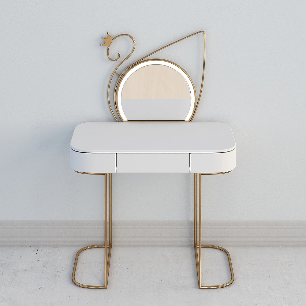 Chambre de fille minimaliste-maquillage de chambre