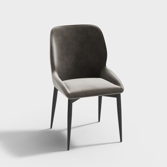 Modern Light Luxury Restaurant Dining Chair - Black