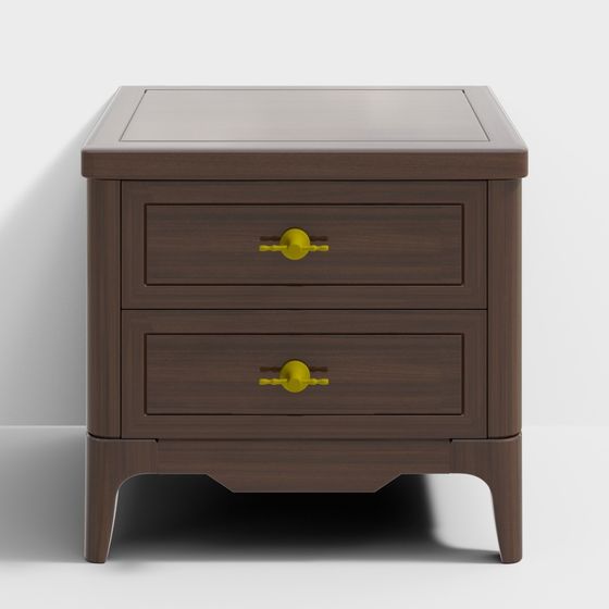 Stylish Low-Poly Nightstand 3D Model