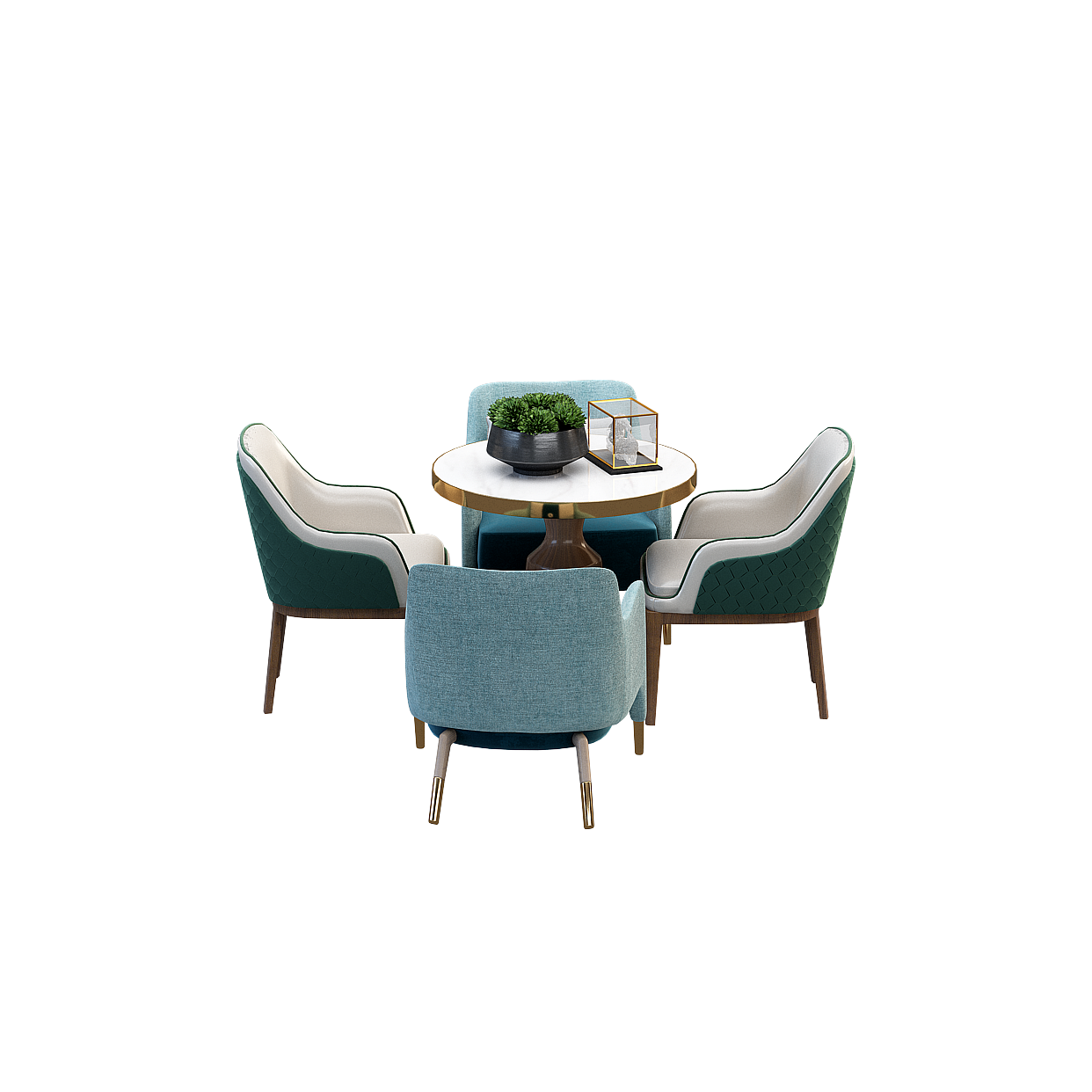 Scandinavian Discussion Sets Black – Minimalist Furniture 3D