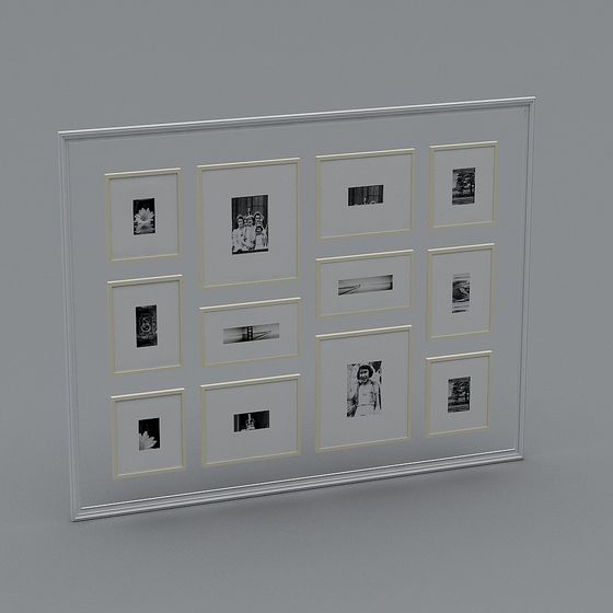 Photo Gallery Low Polygon 3D Model