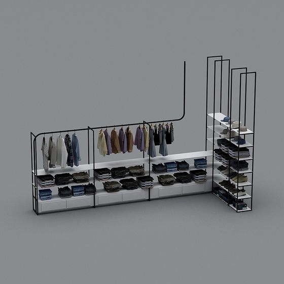 Modern Clothing Store Display 3D model